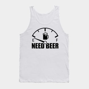 Beer Need Fuel Gauge (black) Tank Top